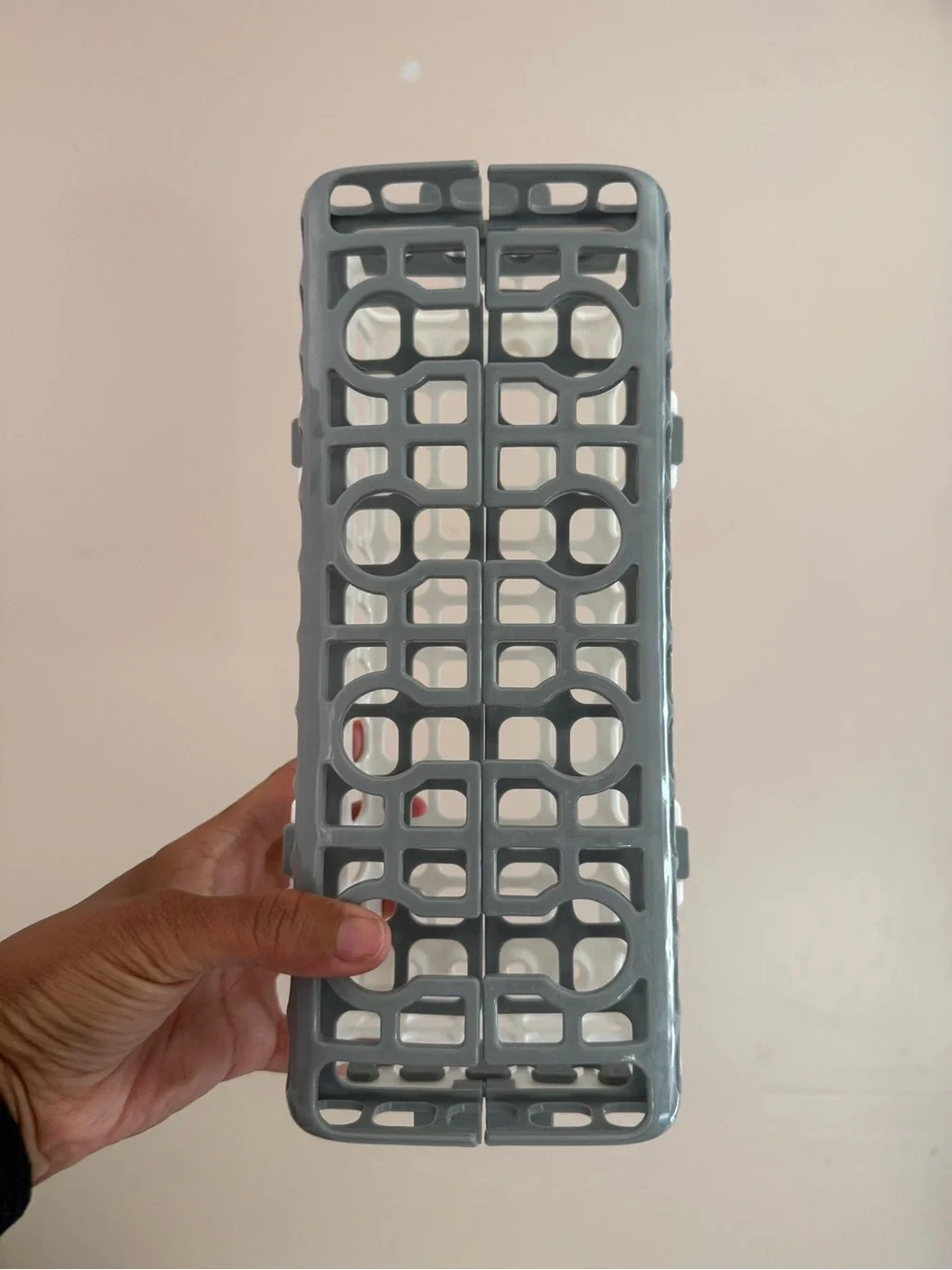 Gray and White Plastic Dishwasher with Storage Caddy